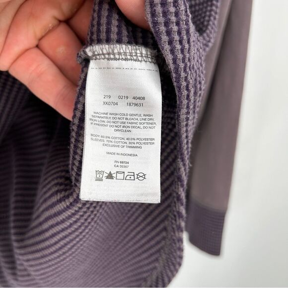 Columbia Women's Cascade Gorge Gray Heather Stripe Pullover Hoodie Sweatshirt M - Picture 4 of 6